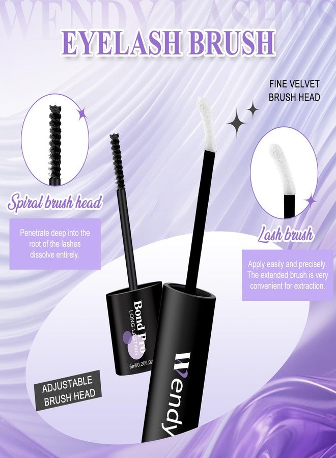 WENDY LASHES Wendy Upgraded Lash Cluster Glue: Lash Bond and Seal Pro Waterproof, Strong & Flexible Hold, Long-Lasting 72H, Gentle Low Odor, Quick-Dry, Eyelash Glue Bond Pro+Seal Pro（6ml+6ml） - Image 5